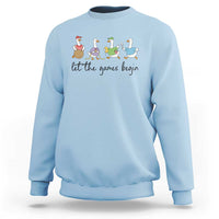 Let the Games Begin Cute Geese Sweatshirt Field Day Whimsical School Sports