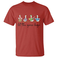 Let the Games Begin Cute Geese T Shirt Field Day Whimsical School Sports