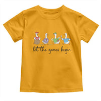 Let the Games Begin Cute Geese Toddler T Shirt Field Day Whimsical School Sports