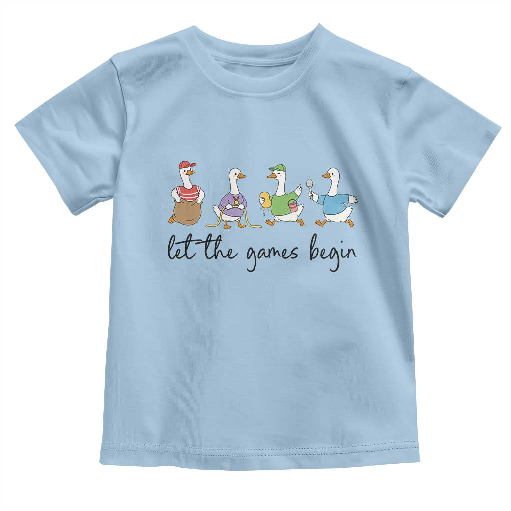 Let the Games Begin Cute Geese Toddler T Shirt Field Day Whimsical School Sports