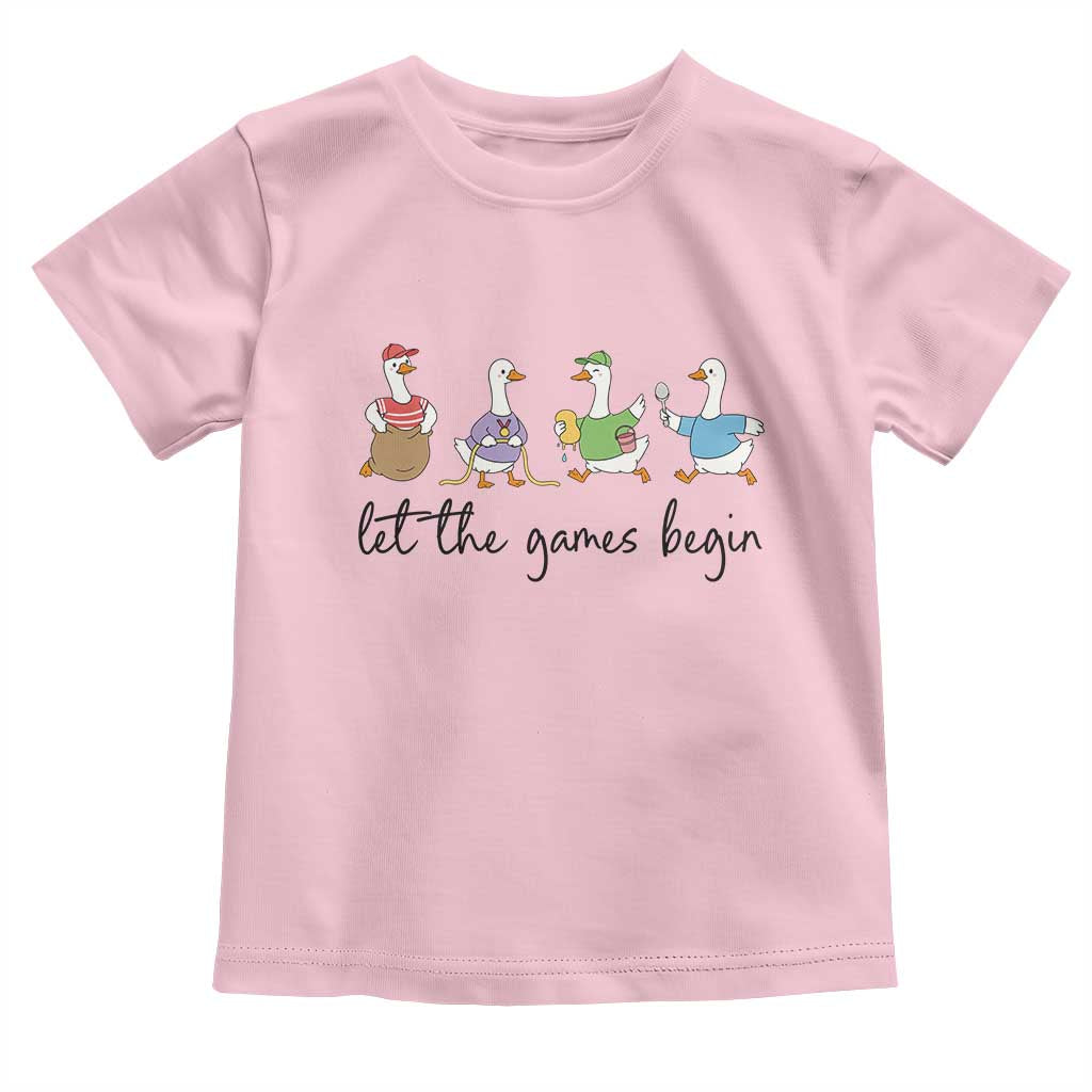 Let the Games Begin Cute Geese Toddler T Shirt Field Day Whimsical School Sports
