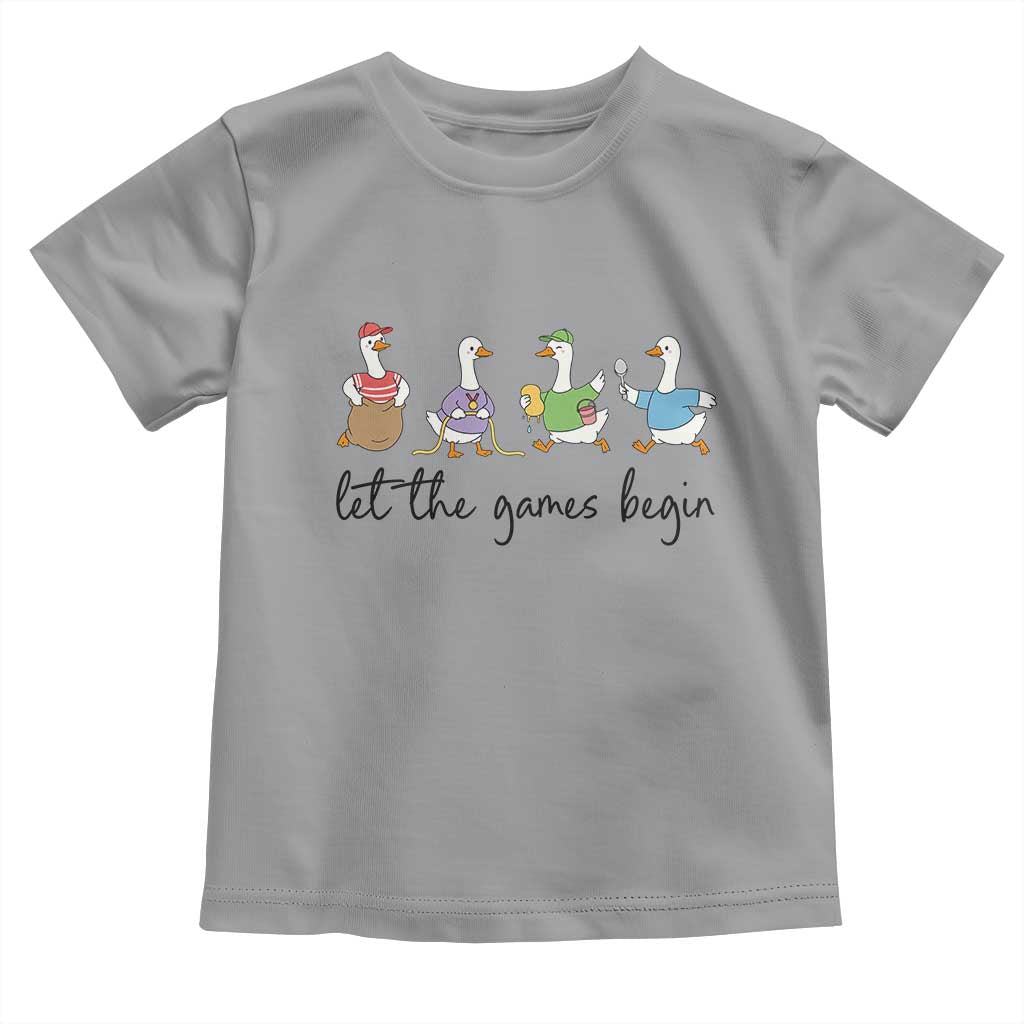 Let the Games Begin Cute Geese Toddler T Shirt Field Day Whimsical School Sports