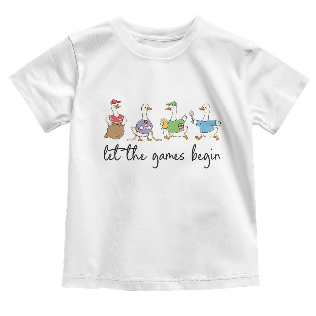 Let the Games Begin Cute Geese Toddler T Shirt Field Day Whimsical School Sports