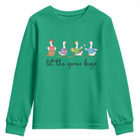 Let the Games Begin Cute Geese Youth Sweatshirt Field Day Whimsical School Sports