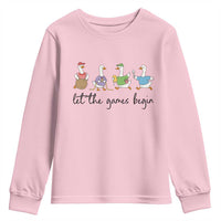 Let the Games Begin Cute Geese Youth Sweatshirt Field Day Whimsical School Sports