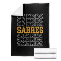 Retro Sabres Name Script Style Throw Blanket Vintage Distressed Sports Spirit Fan Pride