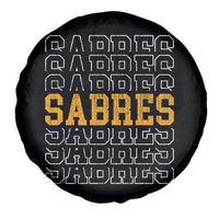 Retro Sabres Name Script Style Spare Tire Cover Vintage Distressed Sports Spirit Fan Pride