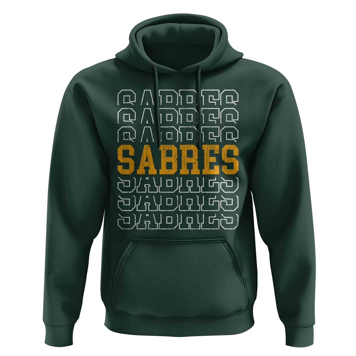 Retro Sabres Name Script Style Hoodie Vintage Distressed Sports Spirit Fan Pride
