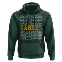 Retro Sabres Name Script Style Hoodie Vintage Distressed Sports Spirit Fan Pride
