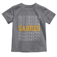 Retro Sabres Name Script Style Toddler T Shirt Vintage Distressed Sports Spirit Fan Pride