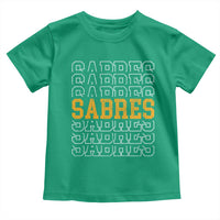Retro Sabres Name Script Style Toddler T Shirt Vintage Distressed Sports Spirit Fan Pride