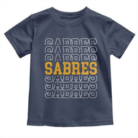 Retro Sabres Name Script Style Toddler T Shirt Vintage Distressed Sports Spirit Fan Pride