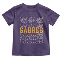 Retro Sabres Name Script Style Toddler T Shirt Vintage Distressed Sports Spirit Fan Pride