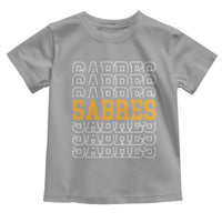 Retro Sabres Name Script Style Toddler T Shirt Vintage Distressed Sports Spirit Fan Pride