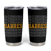 Retro Sabres Name Script Style Tumbler Cup Vintage Distressed Sports Spirit Fan Pride