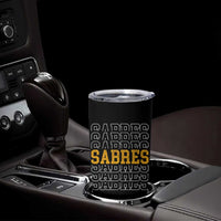 Retro Sabres Name Script Style Tumbler Cup Vintage Distressed Sports Spirit Fan Pride