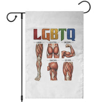 LGBTQ Acronym Funny Fitness Gym Rainbow Muscle Graphic Garden Flag Legs Glutes Biceps Triceps Quads