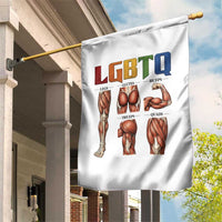 LGBTQ Acronym Funny Fitness Gym Rainbow Muscle Graphic Garden Flag Legs Glutes Biceps Triceps Quads