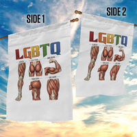 LGBTQ Acronym Funny Fitness Gym Rainbow Muscle Graphic Garden Flag Legs Glutes Biceps Triceps Quads