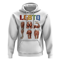 LGBTQ Acronym Funny Fitness Gym Rainbow Muscle Graphic Hoodie Legs Glutes Biceps Triceps Quads