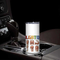 LGBTQ Acronym Funny Fitness Gym Rainbow Muscle Graphic Skinny Tumbler Legs Glutes Biceps Triceps Quads