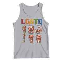 LGBTQ Acronym Funny Fitness Gym Rainbow Muscle Graphic Tank Top Legs Glutes Biceps Triceps Quads