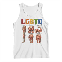 LGBTQ Acronym Funny Fitness Gym Rainbow Muscle Graphic Tank Top Legs Glutes Biceps Triceps Quads