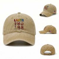 LGBTQ Acronym Funny Fitness Gym Rainbow Muscle Graphic Washed Cotton Baseball Cap Legs Glutes Biceps Triceps Quads