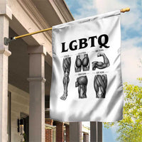 LGBTQ Acronym Funny Fitness Gym Muscle Graphic Garden Flag Legs Glutes Biceps Triceps Quads