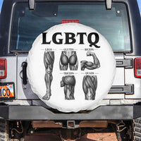 LGBTQ Acronym Funny Fitness Gym Muscle Graphic Spare Tire Cover Legs Glutes Biceps Triceps Quads
