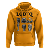 LGBTQ Acronym Funny Fitness Gym Muscle Graphic Hoodie Legs Glutes Biceps Triceps Quads