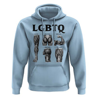 LGBTQ Acronym Funny Fitness Gym Muscle Graphic Hoodie Legs Glutes Biceps Triceps Quads