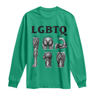 LGBTQ Acronym Funny Fitness Gym Muscle Graphic Long Sleeve Shirt Legs Glutes Biceps Triceps Quads