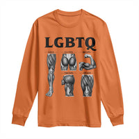 LGBTQ Acronym Funny Fitness Gym Muscle Graphic Long Sleeve Shirt Legs Glutes Biceps Triceps Quads