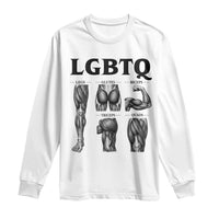 LGBTQ Acronym Funny Fitness Gym Muscle Graphic Long Sleeve Shirt Legs Glutes Biceps Triceps Quads