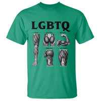 LGBTQ Acronym Funny Fitness Gym Muscle Graphic T Shirt Legs Glutes Biceps Triceps Quads