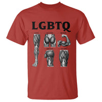 LGBTQ Acronym Funny Fitness Gym Muscle Graphic T Shirt Legs Glutes Biceps Triceps Quads