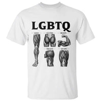 LGBTQ Acronym Funny Fitness Gym Muscle Graphic T Shirt Legs Glutes Biceps Triceps Quads