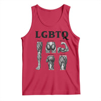 LGBTQ Acronym Funny Fitness Gym Muscle Graphic Tank Top Legs Glutes Biceps Triceps Quads