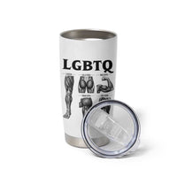 LGBTQ Acronym Funny Fitness Gym Muscle Graphic Tumbler Cup Legs Glutes Biceps Triceps Quads