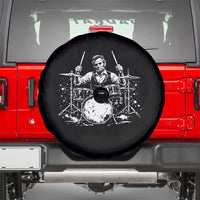 Vintage Abraham Lincoln Playing Drums Graphic Spare Tire Cover Abe Musician Patriotic Rockstar Drummer President