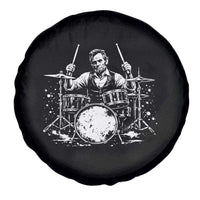 Vintage Abraham Lincoln Playing Drums Graphic Spare Tire Cover Abe Musician Patriotic Rockstar Drummer President
