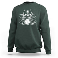 Vintage Abraham Lincoln Playing Drums Graphic Sweatshirt Abe Musician Patriotic Rockstar Drummer President