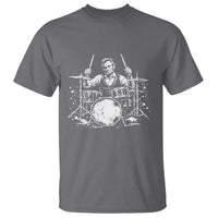 Vintage Abraham Lincoln Playing Drums Graphic T Shirt Abe Musician Patriotic Rockstar Drummer President