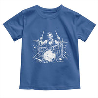 Vintage Abraham Lincoln Playing Drums Graphic Toddler T Shirt Abe Musician Patriotic Rockstar Drummer President