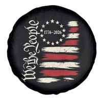 250 Years of Liberty 1776-2026 We The People Spare Tire Cover Distressed American Flag Patriotic Semiquincentennial 250th Anniversary