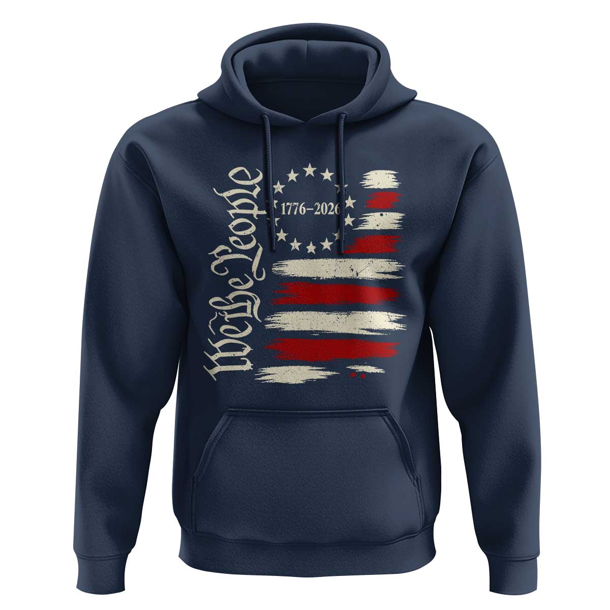 250 Years of Liberty 1776-2026 We The People Hoodie Distressed American Flag Patriotic Semiquincentennial 250th Anniversary