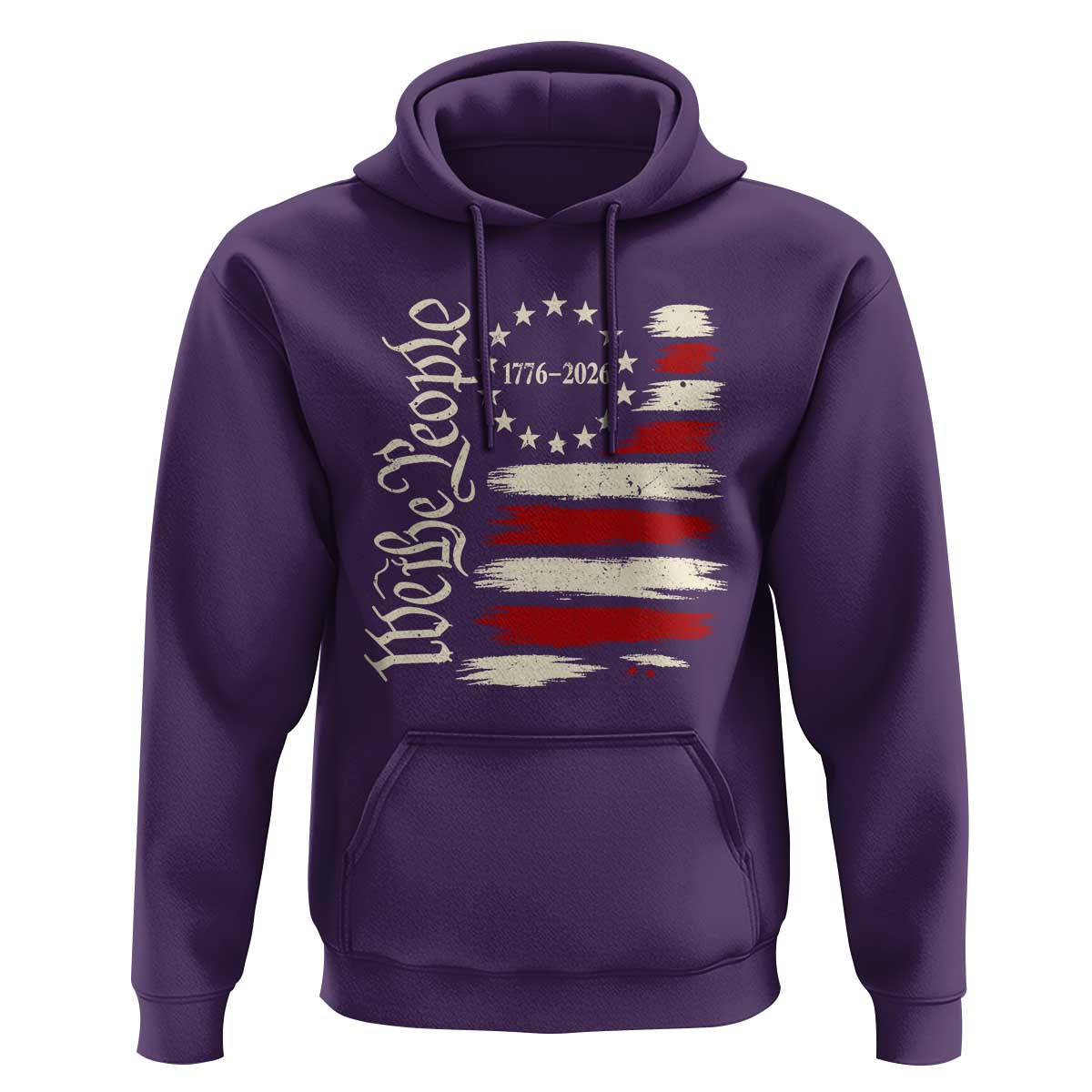 250 Years of Liberty 1776-2026 We The People Hoodie Distressed American Flag Patriotic Semiquincentennial 250th Anniversary