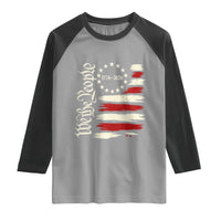 250 Years of Liberty 1776-2026 We The People Raglan Shirt Distressed American Flag Patriotic Semiquincentennial 250th Anniversary