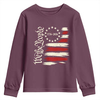 250 Years of Liberty 1776-2026 We The People Youth Sweatshirt Distressed American Flag Patriotic Semiquincentennial 250th Anniversary